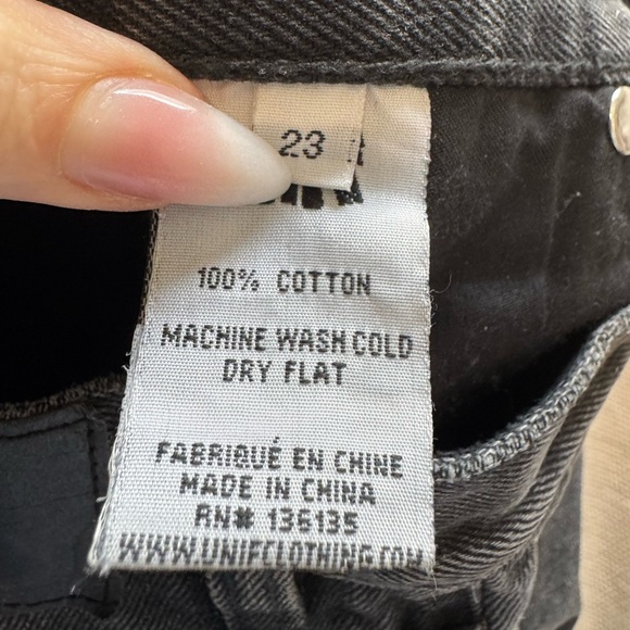 UNIF Black Denim Jeans Size 23 EUC - Picture 4 of 6